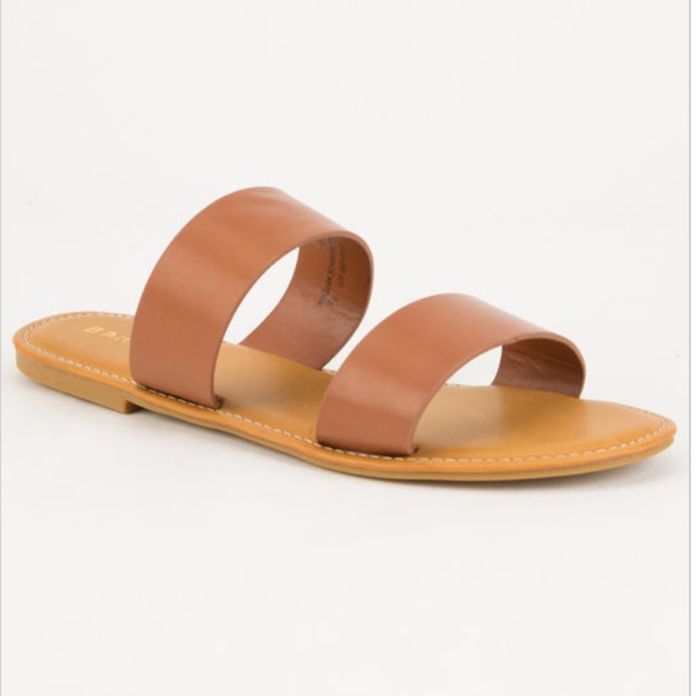 Bamboo double strap sandals
